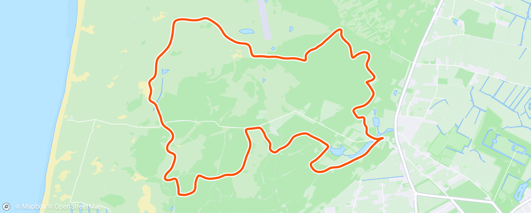 Map of the activity, Middagsessie trailrunning