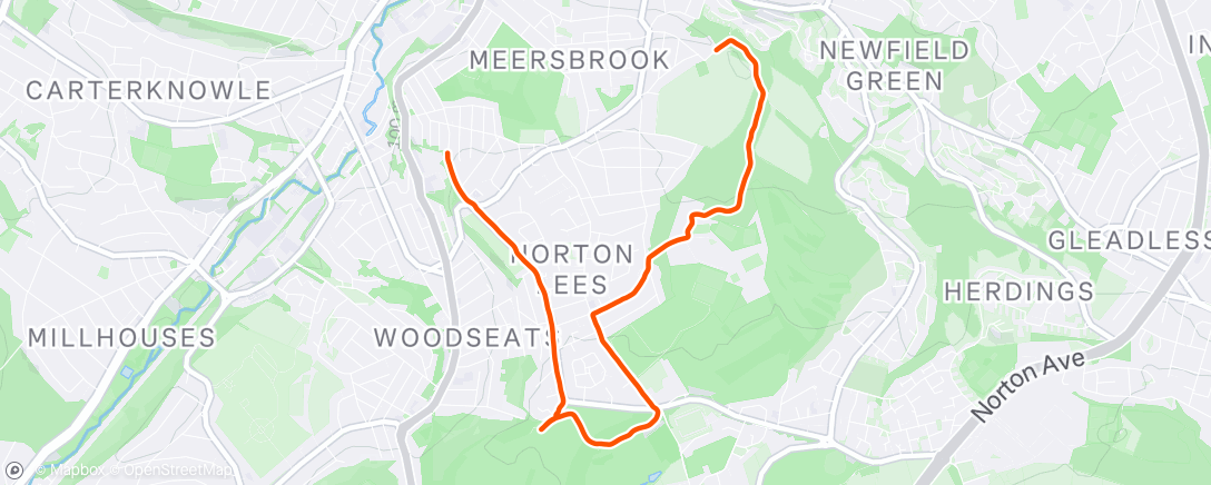 Map of the activity, Up to graves and back.