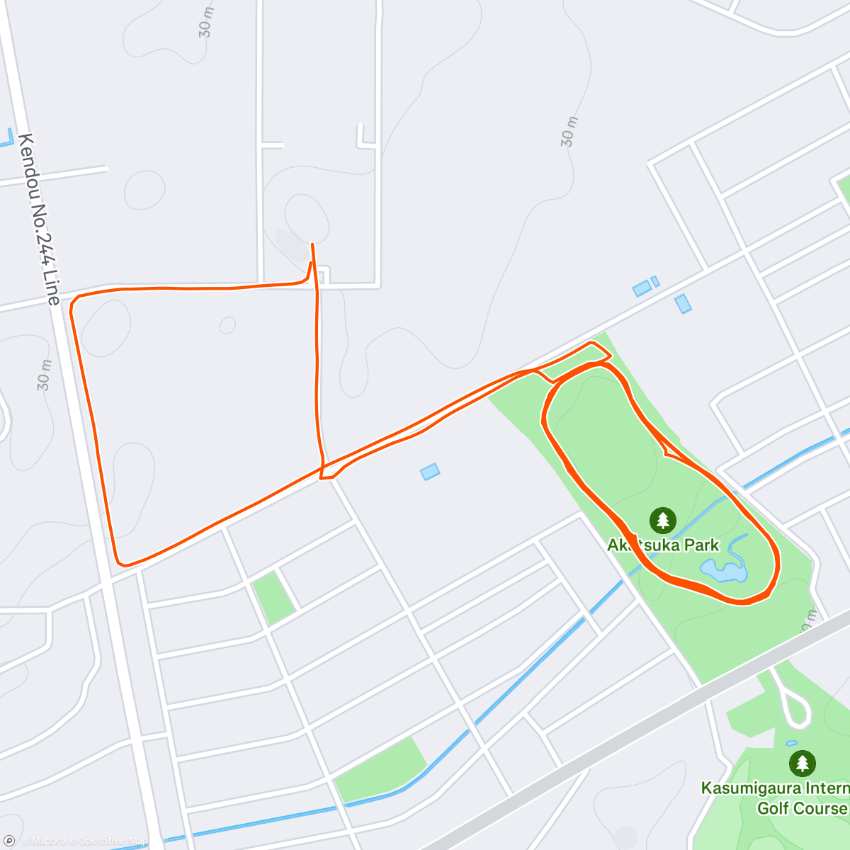 Map of the activity, Lunch Run