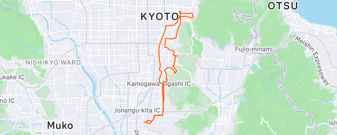 Map of the activity, Lunch Ride