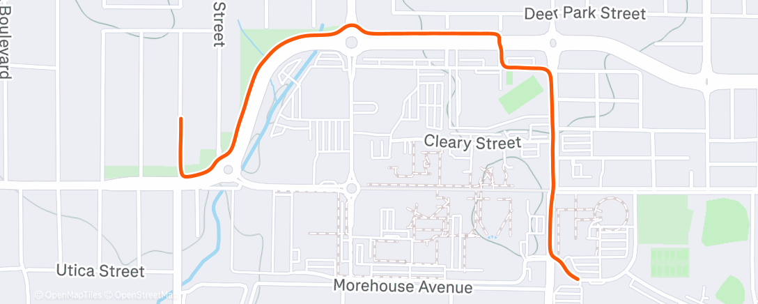 Map of the activity, Mercy Ride - 1/2