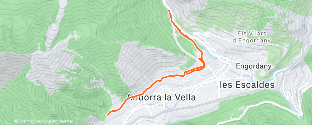 Map of the activity, Lunch Run