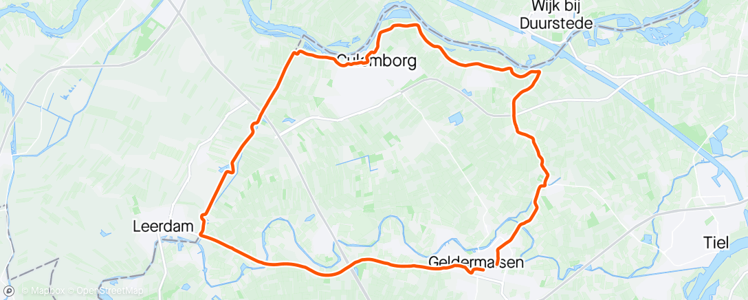 Map of the activity, Afternoon Ride