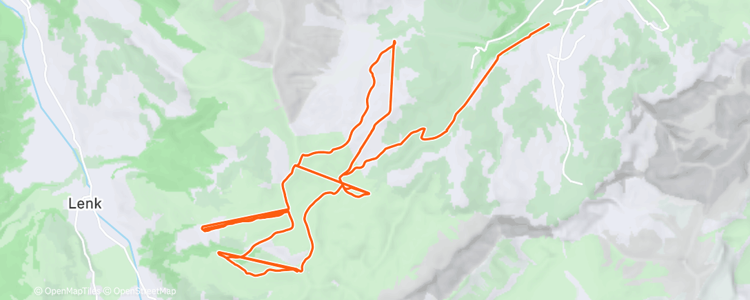 Map of the activity, Skiabfahrt zur Mittagszeit