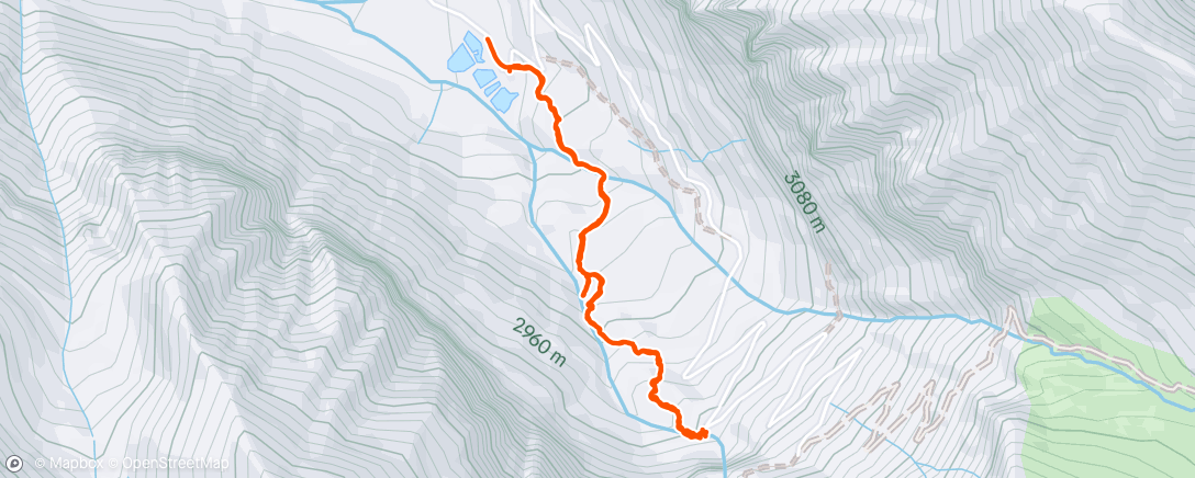 Map of the activity, Bridal Veil Falls