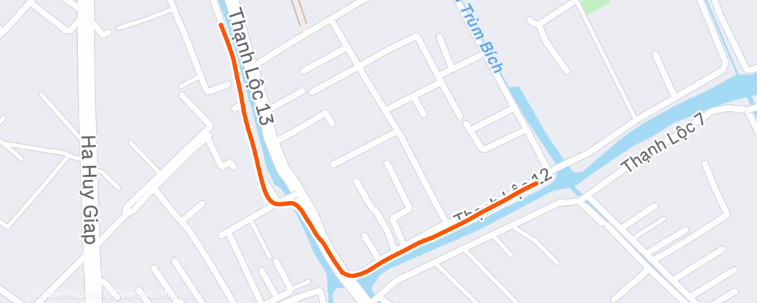 Map of the activity, Morning Walk