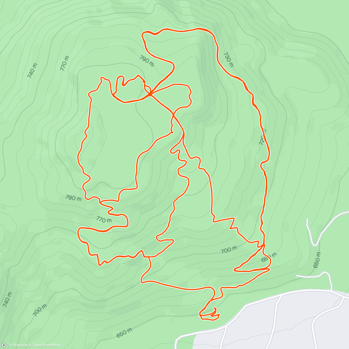 Map of the activity, Scooping out Chewelah trails.