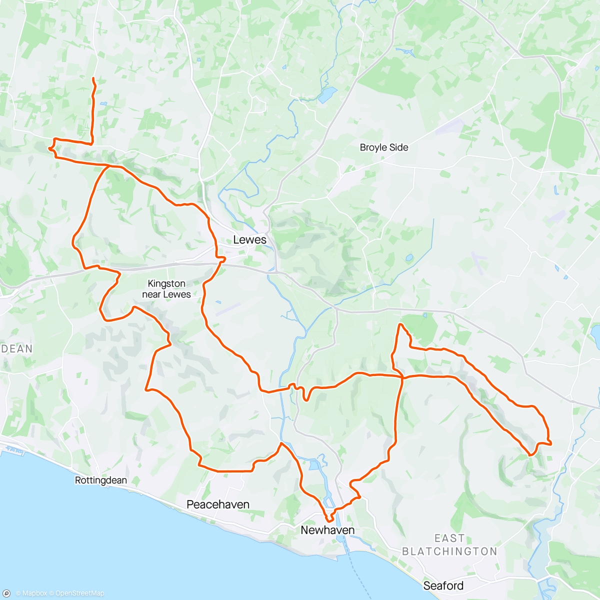 Map of the activity, All the hills -off road edition
