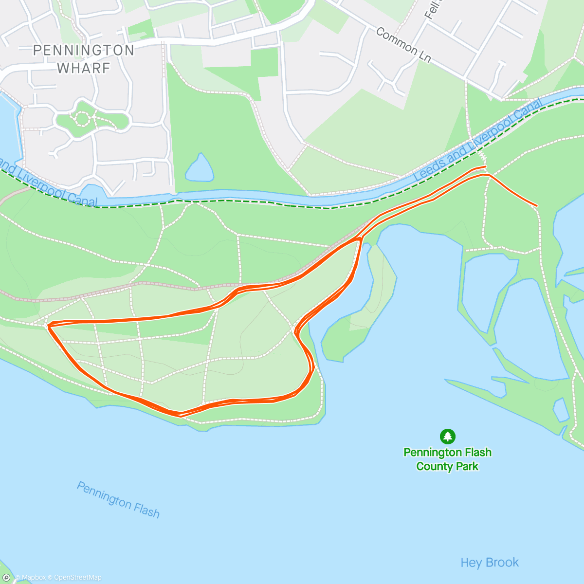 Map of the activity, Pennington Flash parkrun. A beautiful location on a sunny morning! Tricky trail after too many wines last night but still enjoyable!