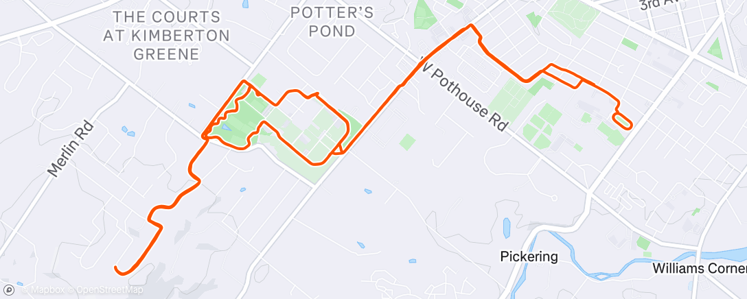 Map of the activity, Morning Run