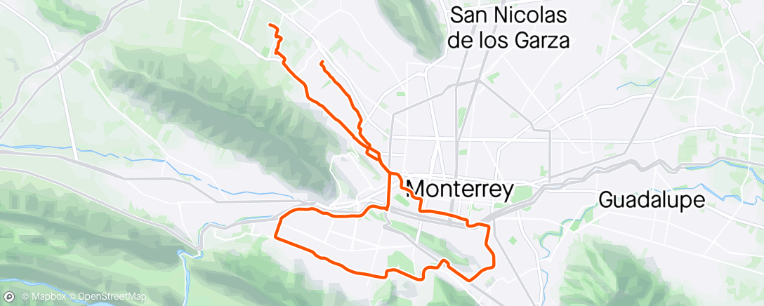 Mapa da atividade, Vuelta ciclista vespertina