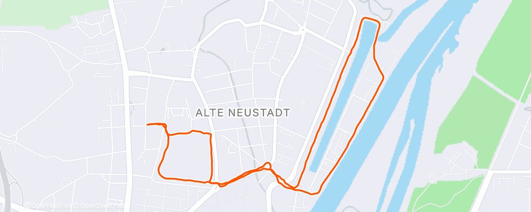 Map of the activity, Afternoon Run