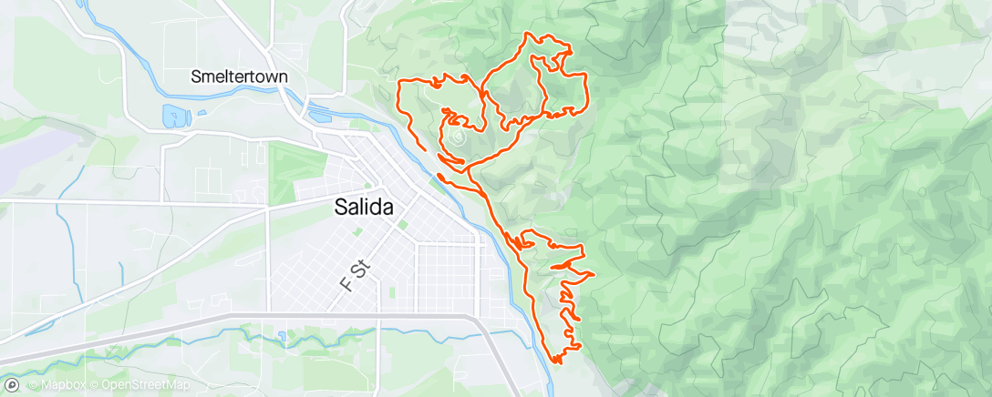 Map of the activity, S mountain with Zach and Franco