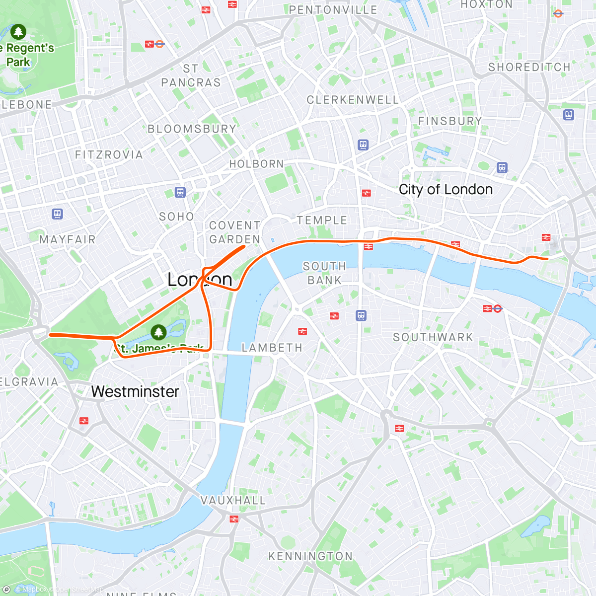 「Zwift - Race: Cycle Nation High Noon Dash (A) on Classique in London」活動的地圖