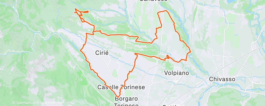 Карта физической активности (Sessione di mountain biking mattutina)