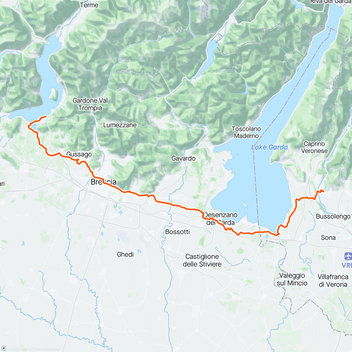 Map of the activity, #B32 Iseo Domegliara per i  campi