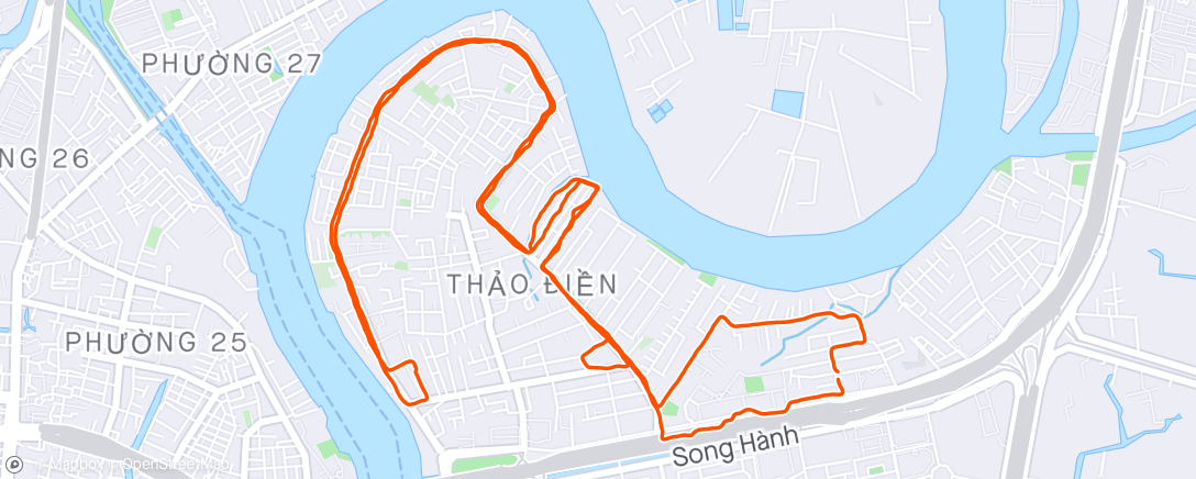 Map of the activity, Back to Saigon, back to the blabla run!