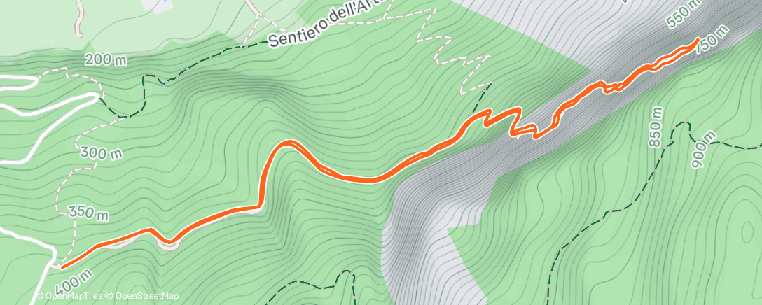 Map of the activity, Camminata dell'ora di pranzo