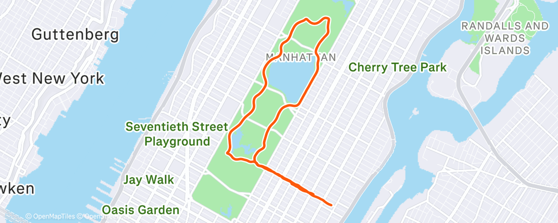 Map of the activity, Morning Run