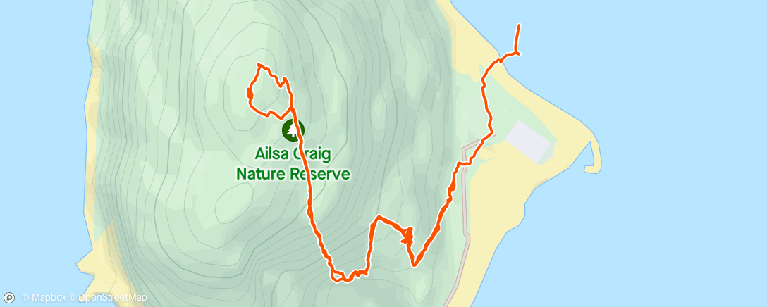 Map of the activity, Ailsa Craig