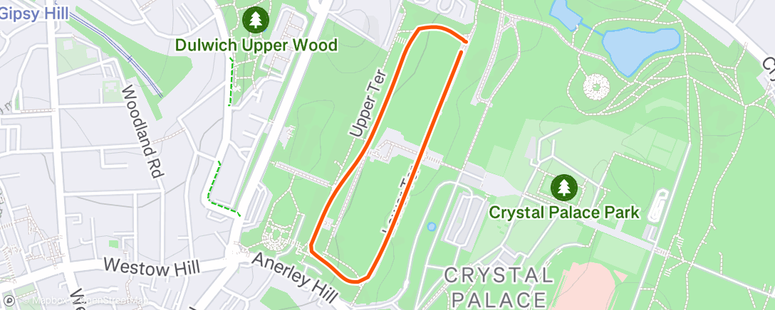Map of the activity, Lunch Ride