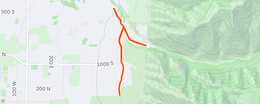 Map of the activity, Morning Run