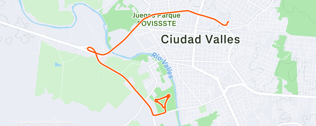 Map of the activity, Vuelta ciclista vespertina