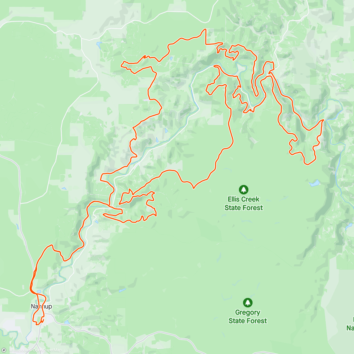Mapa de la actividad (UCI Seven Gravel)