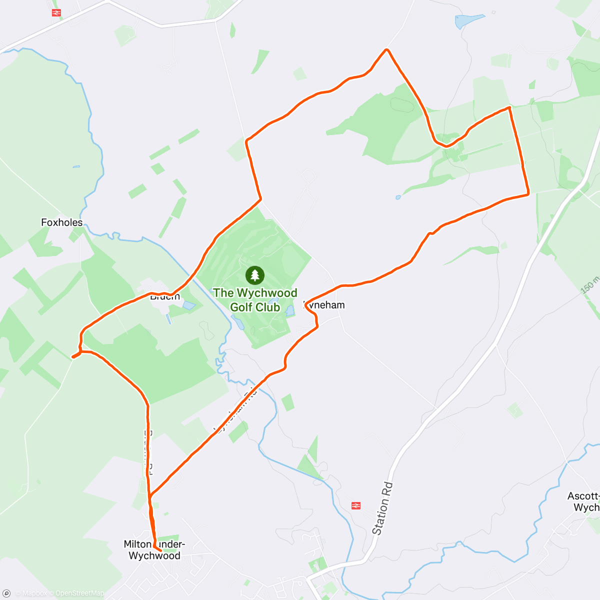 Map of the activity, Lyneham and whychwoods