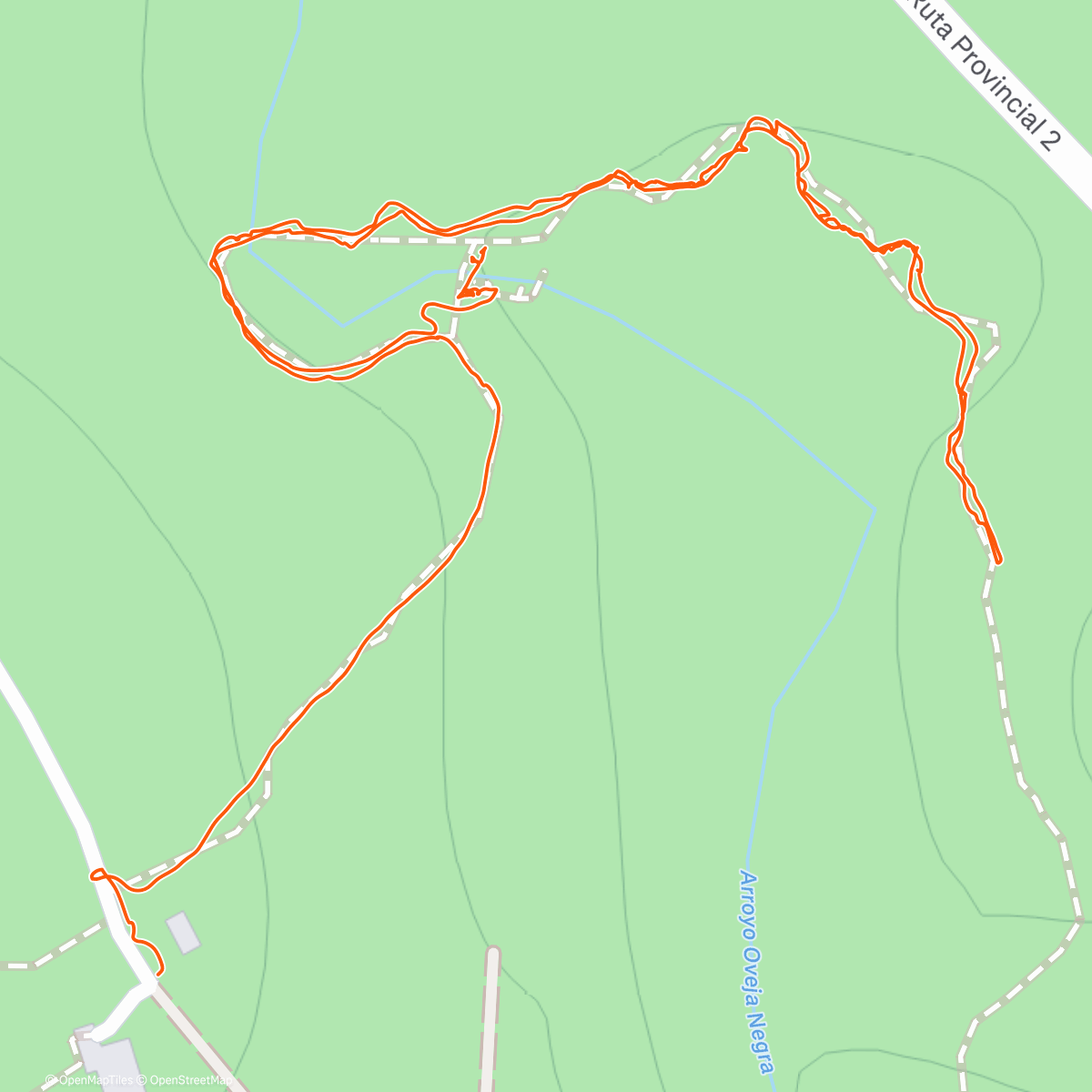 Map of the activity, Evening Hike