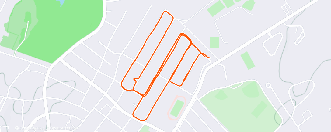Map of the activity, Afternoon Run