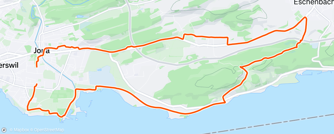 Map of the activity, Afternoon Run