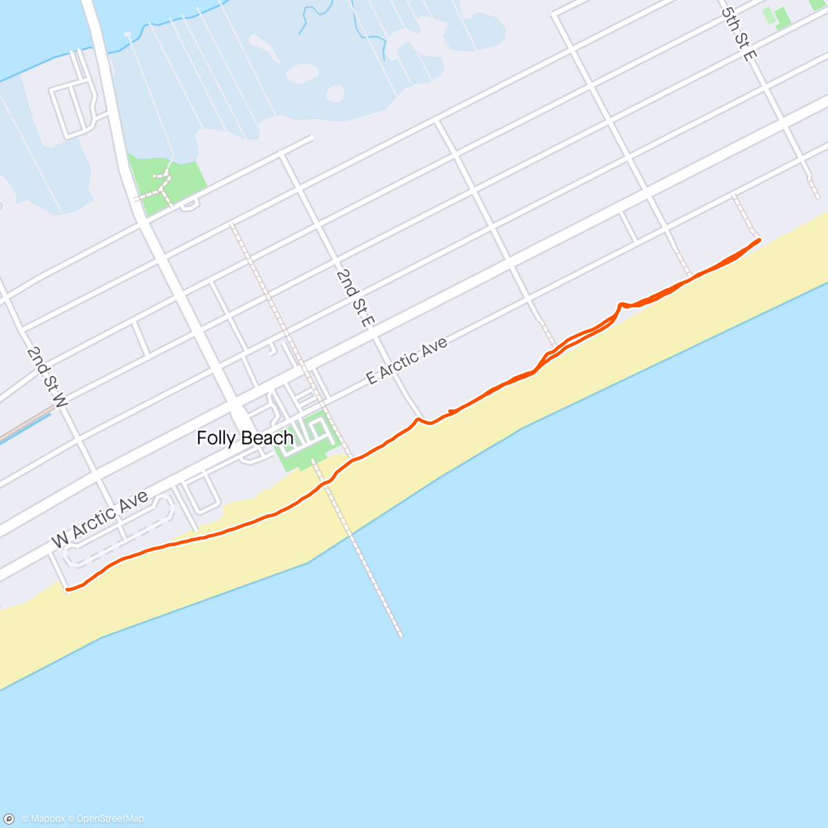 Map of the activity, Partial Beach Walk