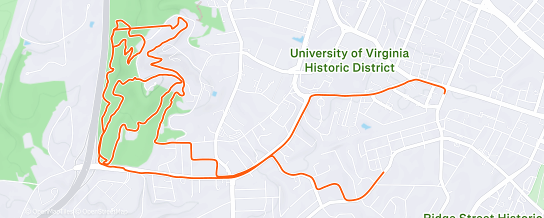 Map of the activity, Afternoon Mountain Bike Ride