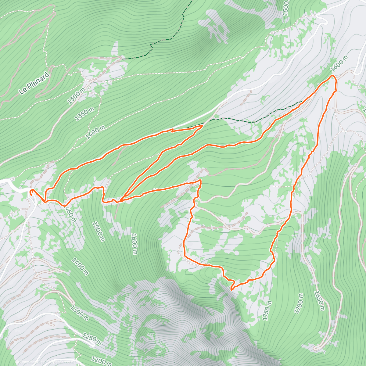 Map of the activity, Balade de Noël à la Crevasse