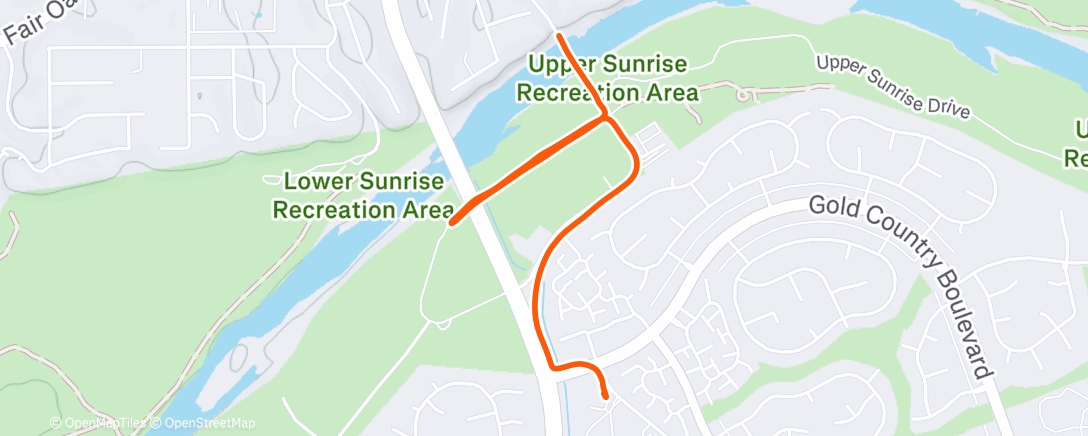 Map of the activity, Lunch Run