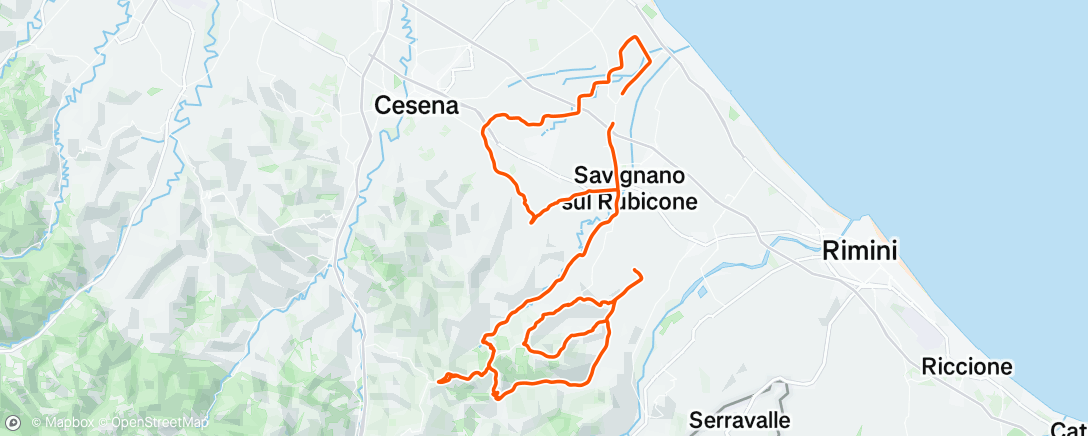 Map of the activity, Pedalata dell'ora di pranzo