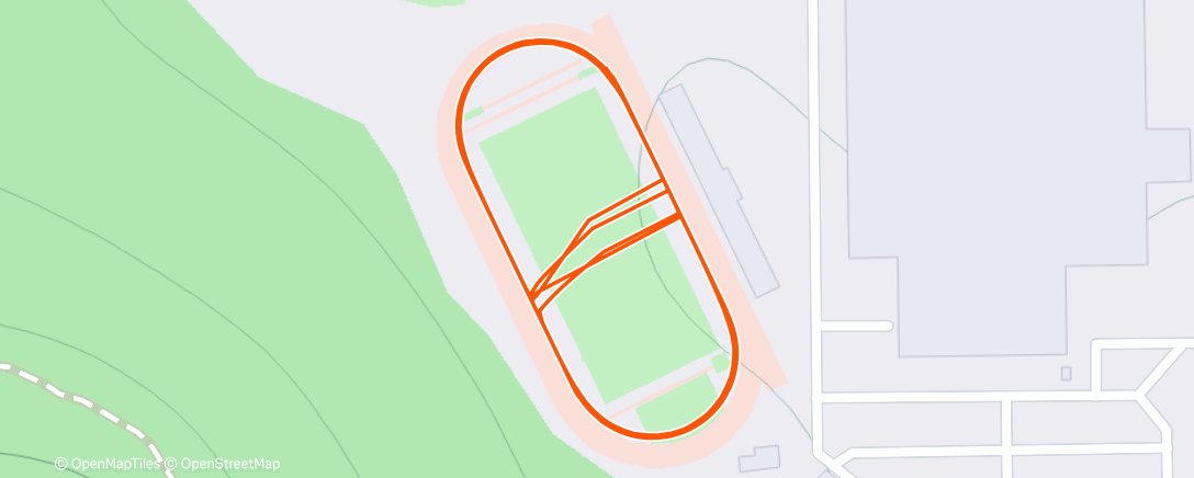 Map of the activity, TRF Track Night