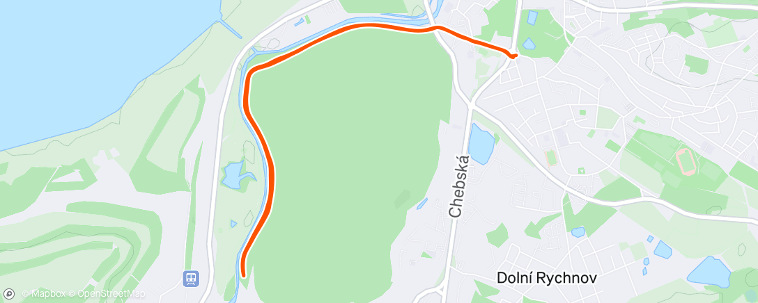 Map of the activity, 6 km @ 5:30/km