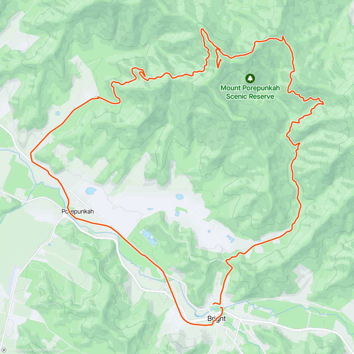 Map of the activity, Mt Porepunkah