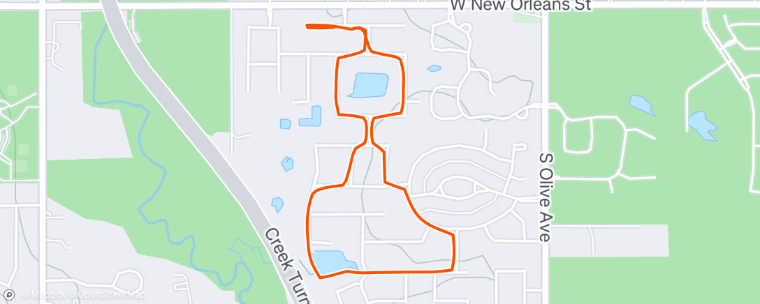 Map of the activity, Evening Walk