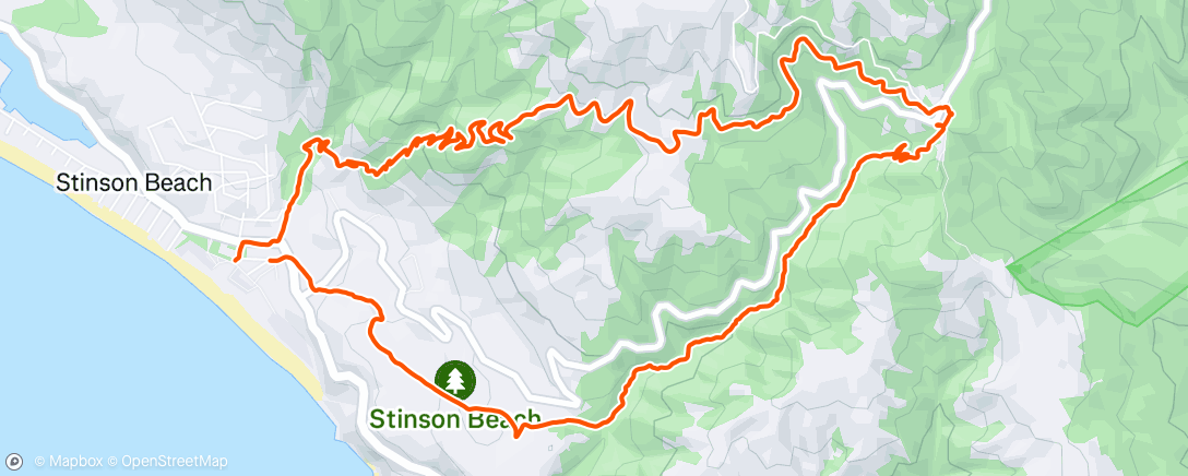 Map of the activity, Stinson lap