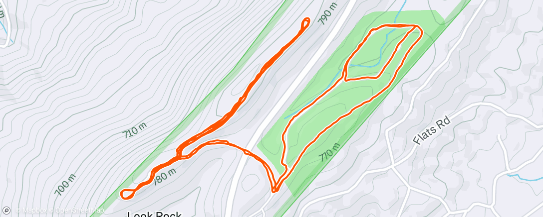 Map of the activity, Look Rock