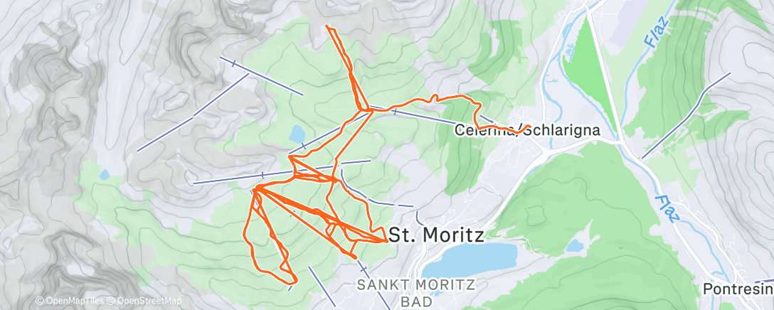 Map of the activity, White carpet laps