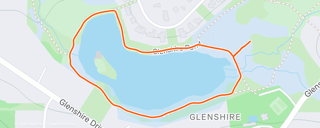 Map of the activity, Dog walk with Reb!