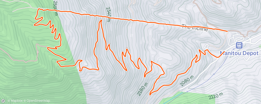 Map of the activity, Birthday Incline with my fave!
