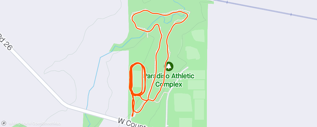 Map of the activity, Some jogging