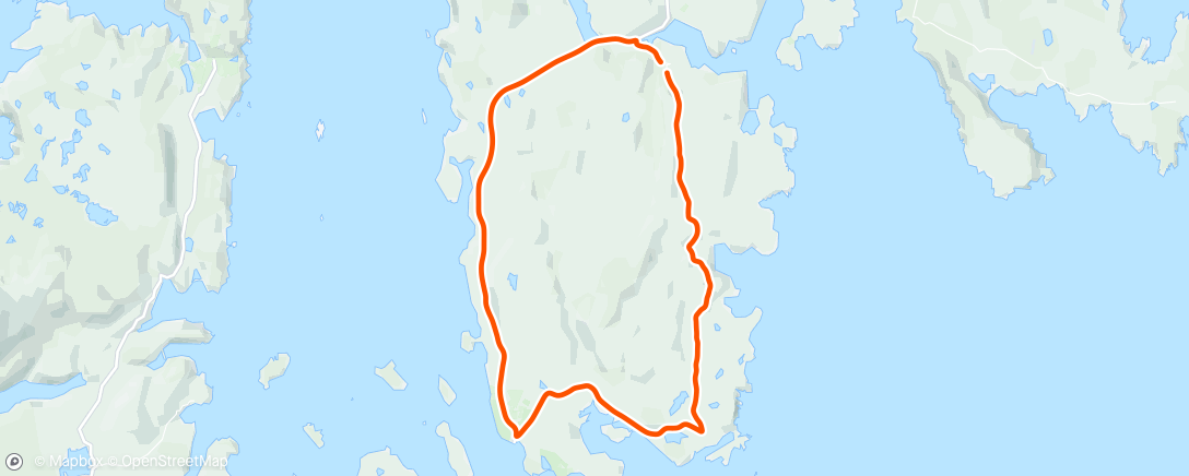 Mapa da atividade, Circuit of south Yell