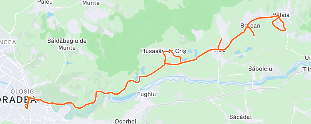 Map of the activity, Lunch Ride