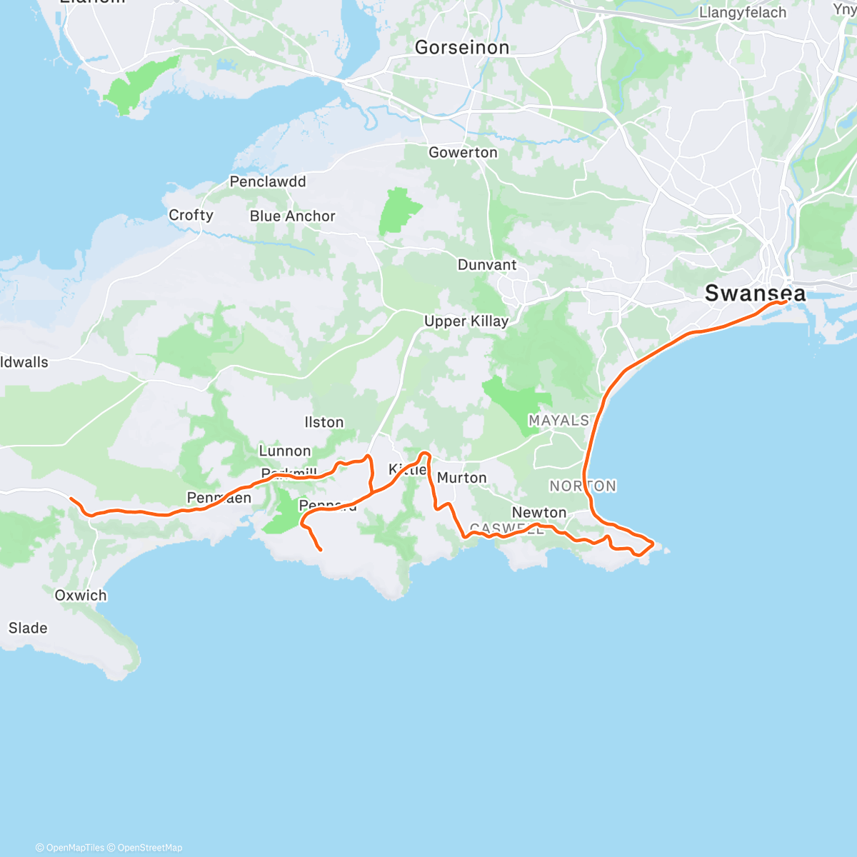 Map of the activity, ROUVY - IRONMAN 70.3 Swansea